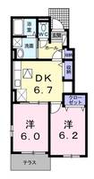 広島県大竹市新町3(アパート)の賃貸物件の間取り