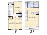 群馬県前橋市六供町2(一戸建)の賃貸物件の間取り