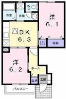 群馬県太田市大原町(アパート)の賃貸物件の間取り
