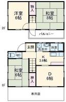 千葉県富里市新橋(一戸建)の賃貸物件の間取り