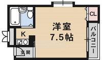 大阪府高槻市津之江北町(マンション)の賃貸物件の間取り