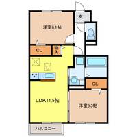 岐阜県岐阜市鏡島中1(アパート)の賃貸物件の間取り