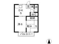 岡山県倉敷市西阿知町新田(アパート)の賃貸物件の間取り