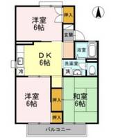 セジュール芳泉 B棟の間取り