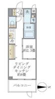 東京都中野区中野1の賃貸マンションの間取り