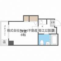 大阪府大阪市中央区常盤町2(マンション)の賃貸物件の間取り