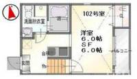 宮城県仙台市若林区三百人町(アパート)の賃貸物件の間取り