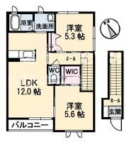 愛媛県四国中央市川之江町(アパート)の賃貸物件の間取り