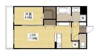 広島県福山市草戸町4(マンション)の賃貸物件の間取り