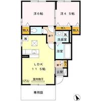 栃木県足利市大前町(アパート)の賃貸物件の間取り