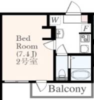 神奈川県海老名市国分北2(アパート)の賃貸物件の間取り