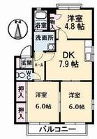 ハイツ西光寺 B棟の間取り