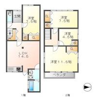 岐阜県岐阜市養老町2(一戸建)の賃貸物件の間取り