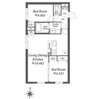 東京都世田谷区代田4(マンション)の賃貸物件の間取り