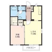 さかえ ハイツ Cの間取り