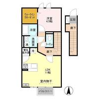 新潟県上越市春日山町2(アパート)の賃貸物件の間取り