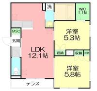 メルベージュ鵠沼海岸の間取り