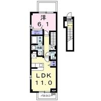 大阪府阪南市黒田(アパート)の賃貸物件の間取り