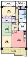 兵庫県西宮市樋之池町(マンション)の賃貸物件の間取り