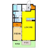 岐阜県岐阜市領下7(アパート)の賃貸物件の間取り