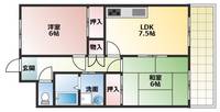 兵庫県明石市二見町東二見(マンション)の賃貸物件の間取り