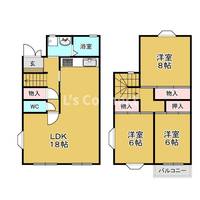宮城県仙台市泉区市名坂字野蔵(一戸建)の賃貸物件の間取り