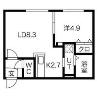 北海道札幌市中央区南十一条西8(マンション)の賃貸物件の間取り