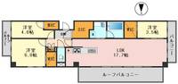 東京都江戸川区上篠崎4(マンション)の賃貸物件の間取り