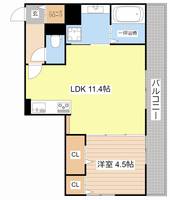 滋賀県東近江市五個荘竜田町(アパート)の賃貸物件の間取り