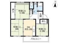 UR鶴山台の間取り