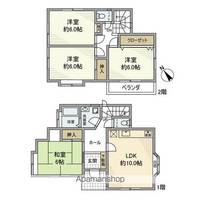 神奈川県横浜市鶴見区上の宮1(一戸建)の賃貸物件の間取り