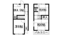 大阪府池田市槻木町(一戸建)の賃貸物件の間取り