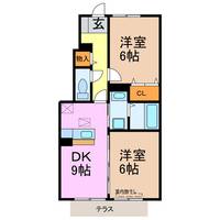 愛知県名古屋市緑区左京山(アパート)の賃貸物件の間取り