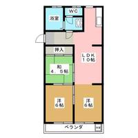 勢田パークマンションAの間取り