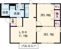 新潟県新潟市西区坂井東6(アパート)の賃貸物件の間取り