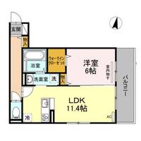 岡山県岡山市北区平野(アパート)の賃貸物件の間取り