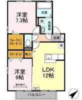 リビングタウン連島 Fの間取り