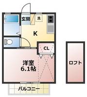 エール本八幡Aの間取り