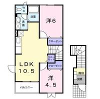 群馬県桐生市川内町5(アパート)の賃貸物件の間取り