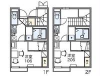 レオパレス陽菜ハイツの間取り