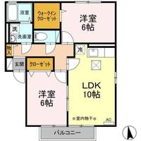 福島県福島市泉字道下(アパート)の賃貸物件の間取り