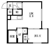 北海道札幌市白石区本通12丁目南(マンション)の賃貸物件の間取り