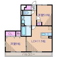 メゾンアムール弐番館Bの間取り