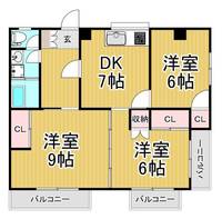 鹿児島県鹿児島市唐湊4(マンション)の賃貸物件の間取り