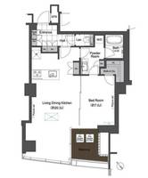 スカイハウス浜離宮の間取り