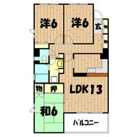 神奈川県横浜市旭区さちが丘(マンション)の賃貸物件の間取り