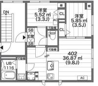 東京都中野区大和町1(マンション)の賃貸物件の間取り