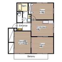 栃木県宇都宮市宝木本町(アパート)の賃貸物件の間取り