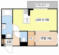 滋賀県彦根市里根町(アパート)の賃貸物件の間取り