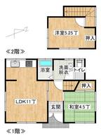 青森県弘前市大字堅田3(一戸建)の賃貸物件の間取り